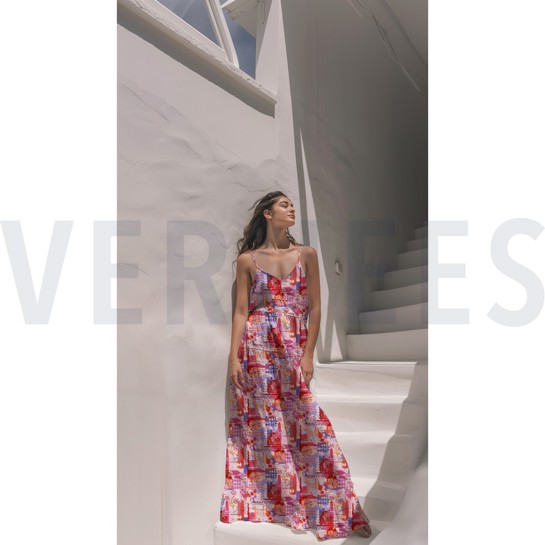 COTTON SATIN DIGITAL PATCHWORK RED #7