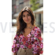 COTON SATIN DIGITAL FLEURS FUCHSIA (thumbnail) #7