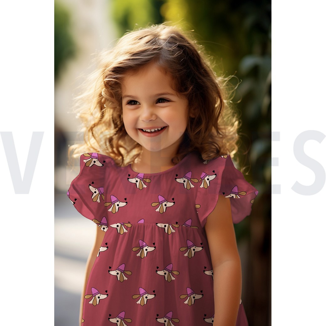 FINE POPLIN DOGS BURGUNDY #7