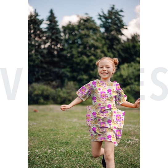 POPELINE DE COTON DIGITAL FLEURS FUCHSIA #7