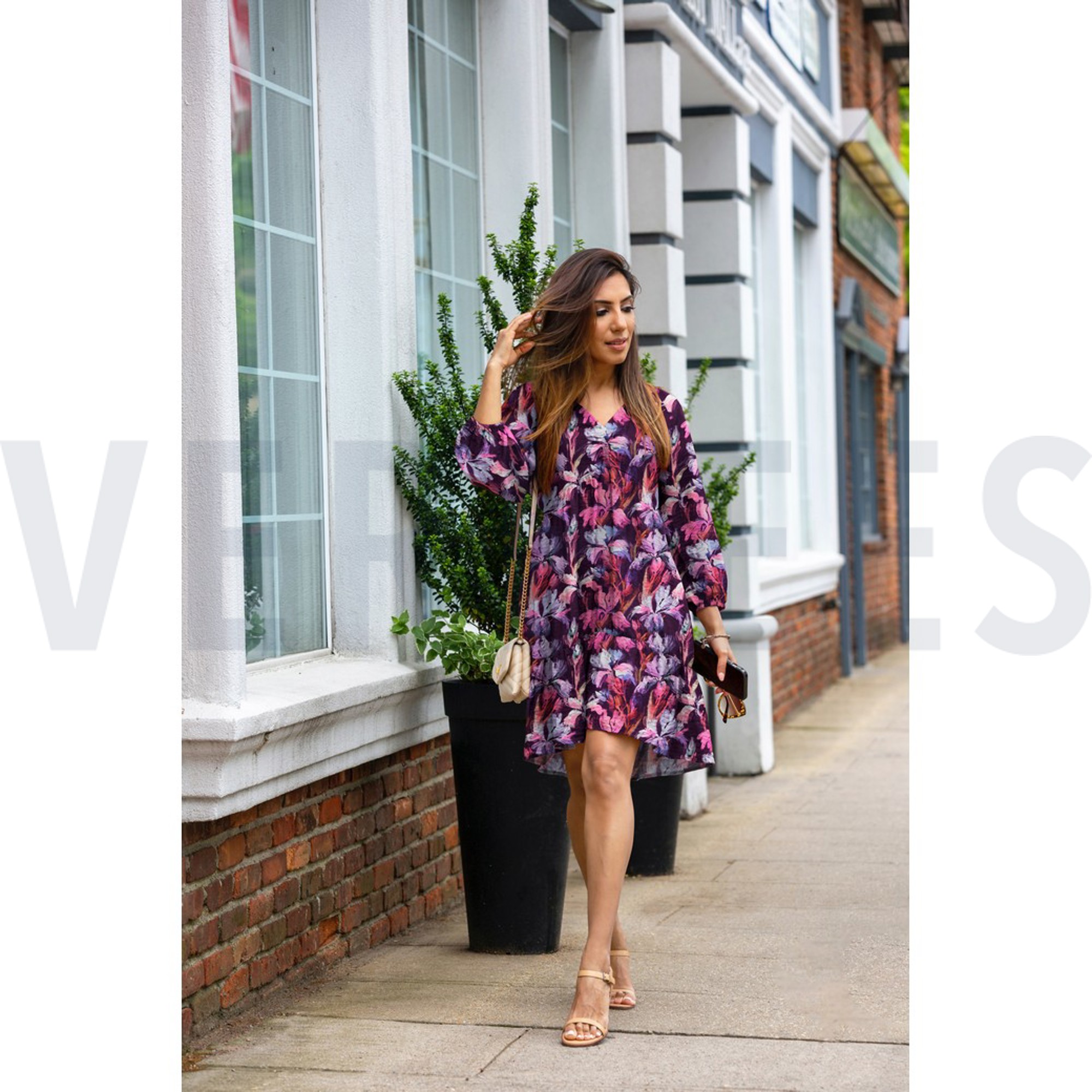 VISCOSE RADIANCE DIGITAL FLEURS VIOLET (high resolution) #7