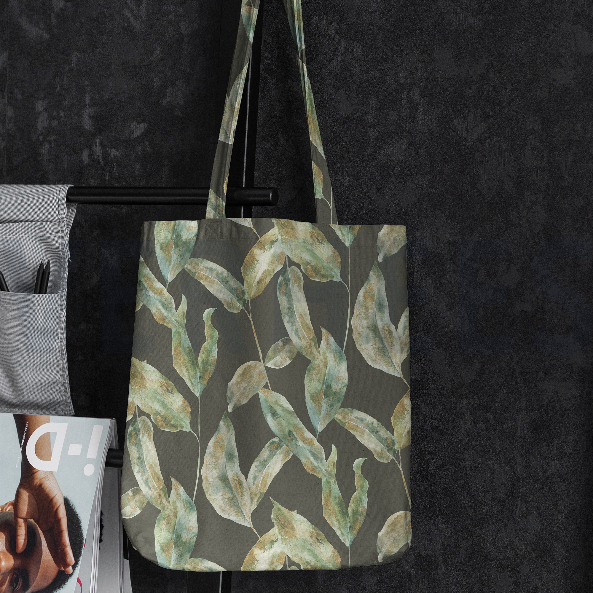 TOILE DÉCORATION DIGITAL FEUILLES VERT ARMÉE (high resolution) #7