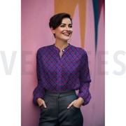 VISCOSE RADIANCE DIGITAL GRAPHIQUE BLEU MARINE (thumbnail) #7