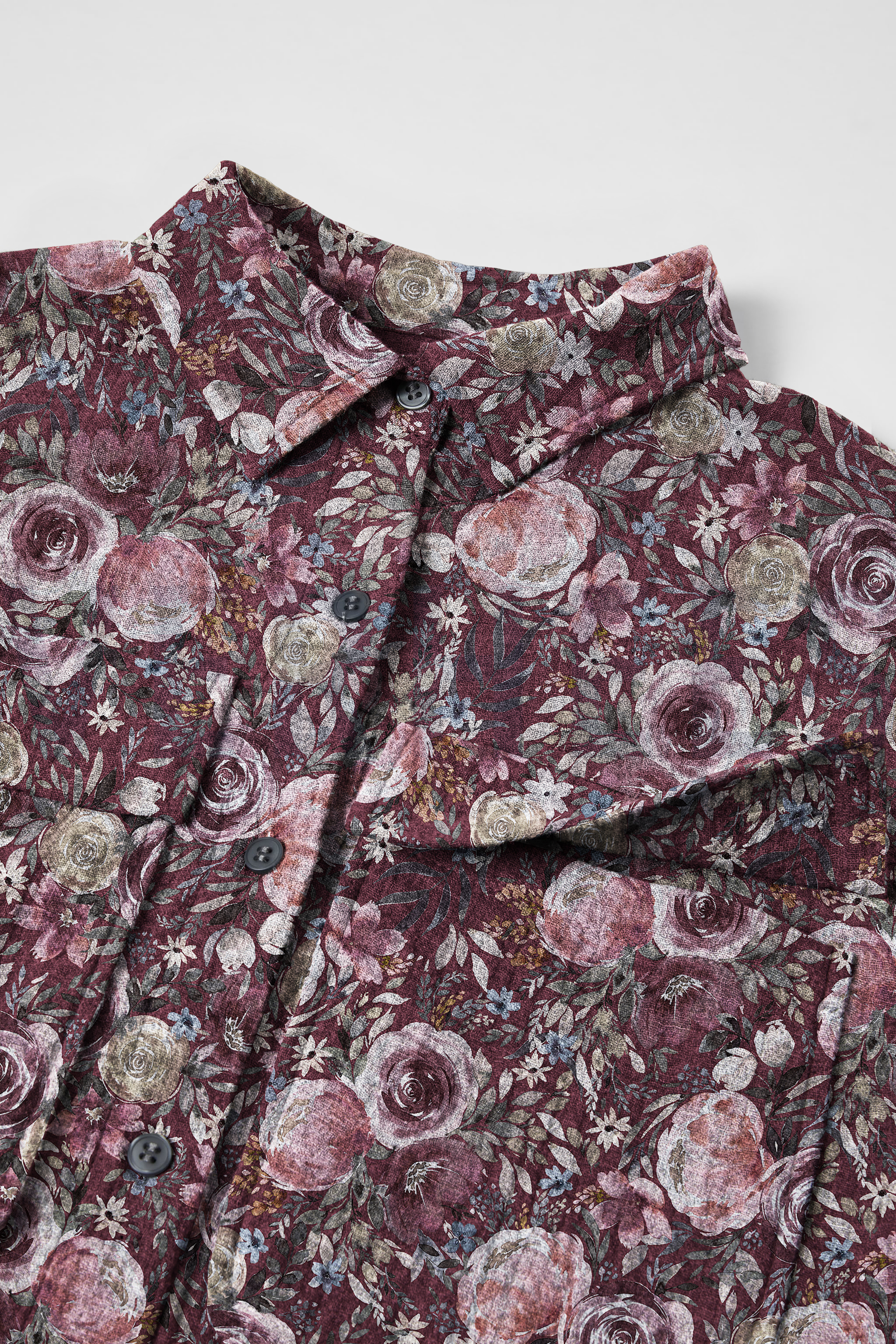 DOUBLE GAZE DE COTON FLEURS BLANC #7