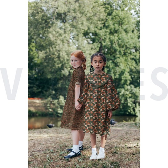 BAUMWOLLE POPELINE WILDBLUMEN SCHWARZ #7