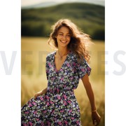 VISKOSE RADIANCE DIGITAL BLUMEN WEISS (thumbnail) #7