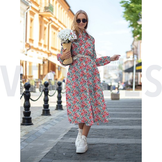 VISCOSE RADIANCE DIGITAL FLEURS BLANC #7