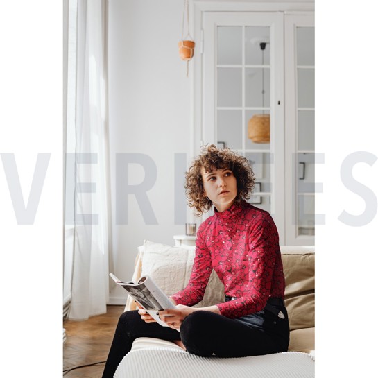 VISCOSE JERSEY DIGITAL FLEURS ROUGE #7