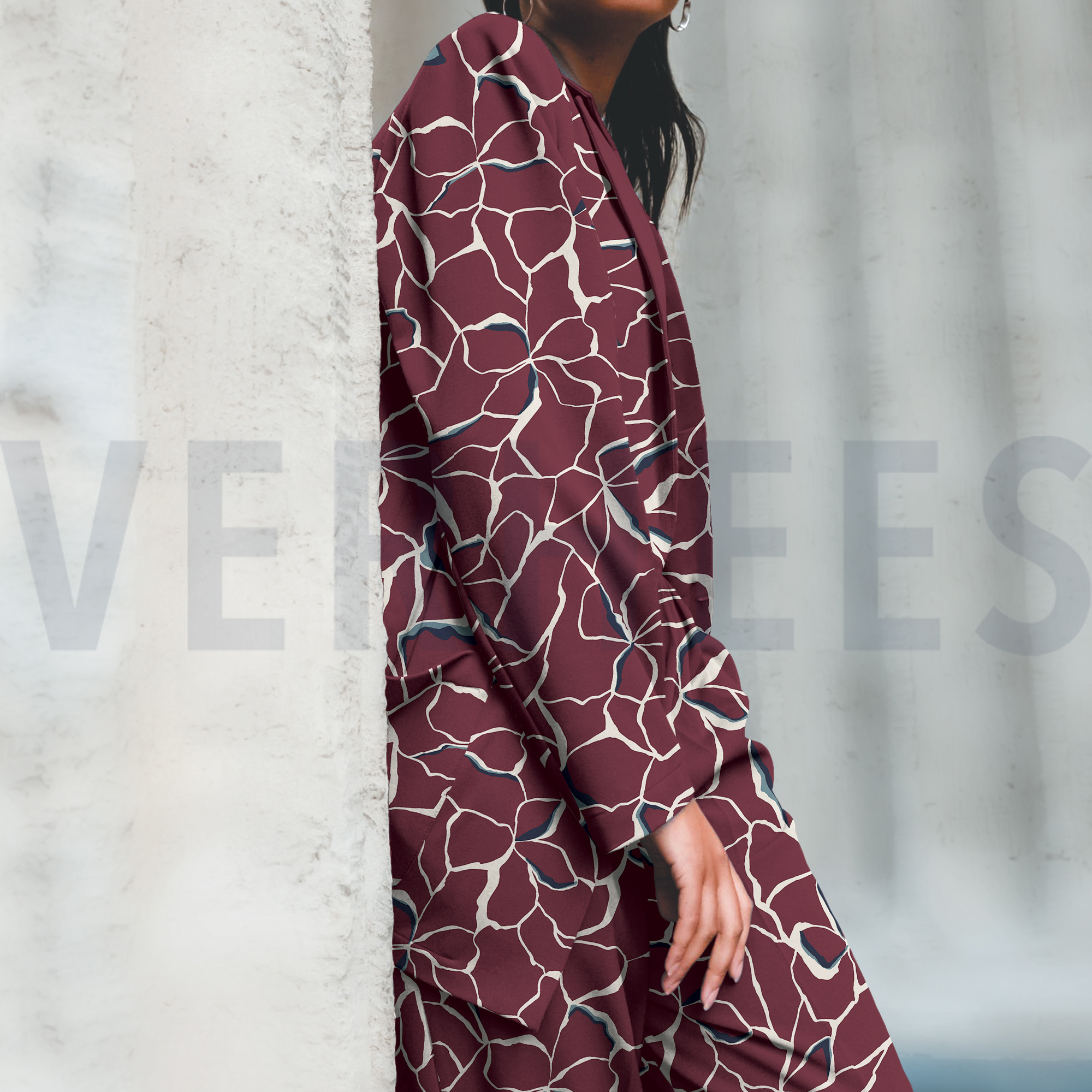 VISCOSE ROSELLA STRETCH BLOEMEN ZWART (high resolution) #7