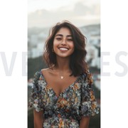 VISCOSE SATIN DIGITAL FLOWERS OFFWHITE (thumbnail) #7