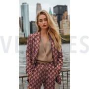 VISCOSE ROSELLA STRETCH ABSTRACT BURGUNDY (thumbnail) #7