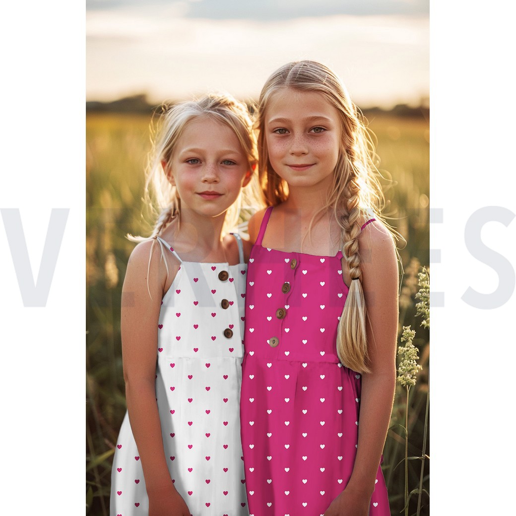 KATOENEN POPLIN HARTEN ZWART/WIT #7