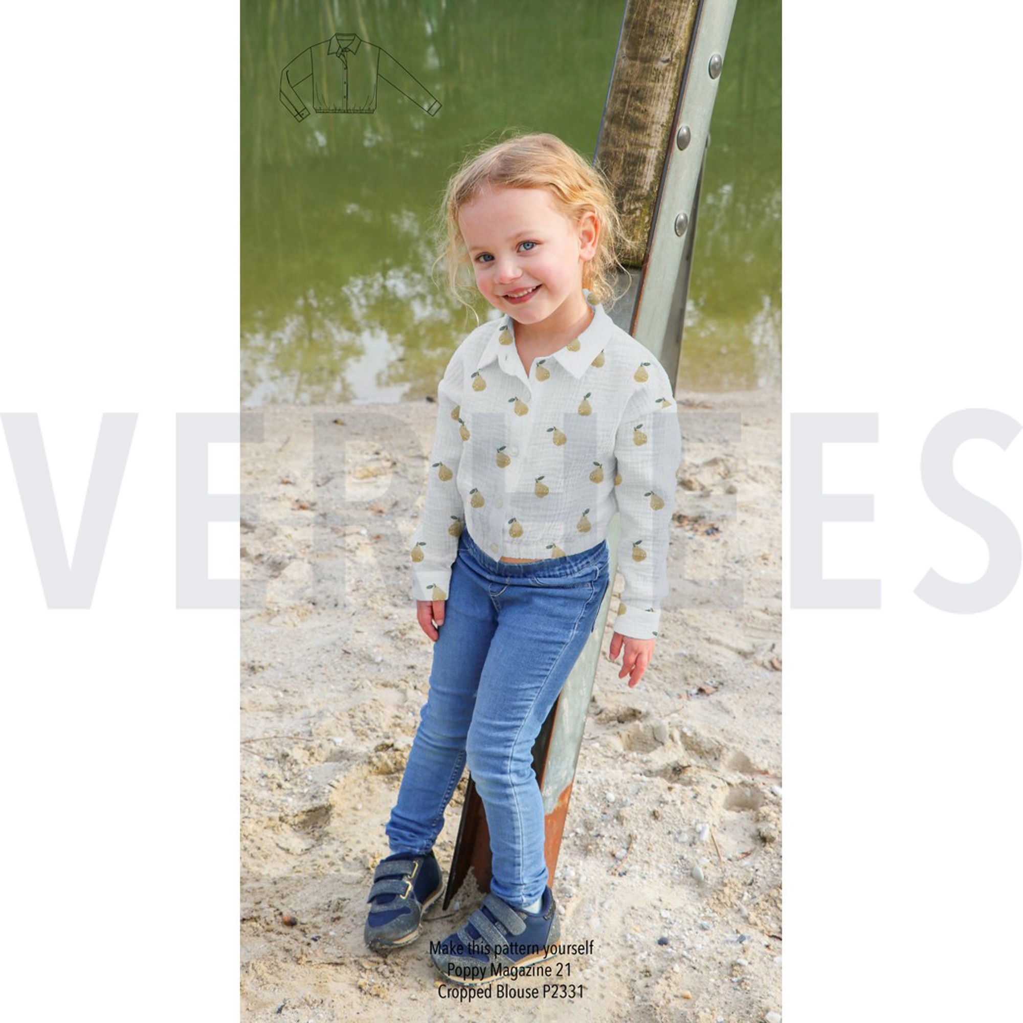 DOUBLE GAUZE DIGITAL PEARS WHITE (high resolution) #7