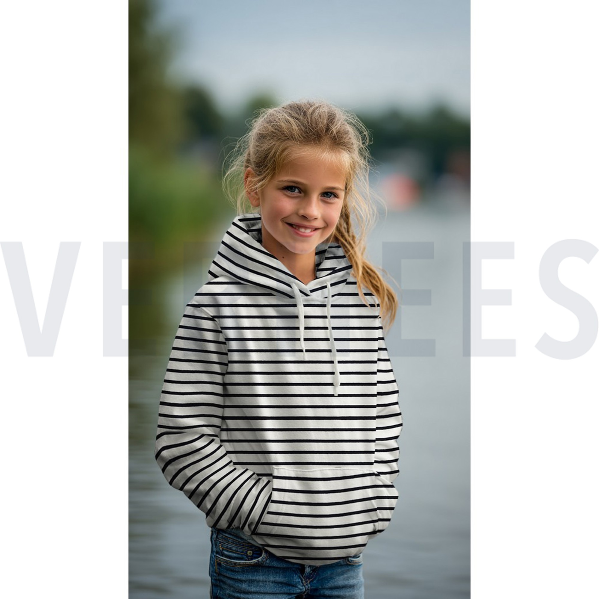 FRENCH TERRY GARNGEFÄRBT STREIFEN ECRU/MARINEBLAU (high resolution) #7