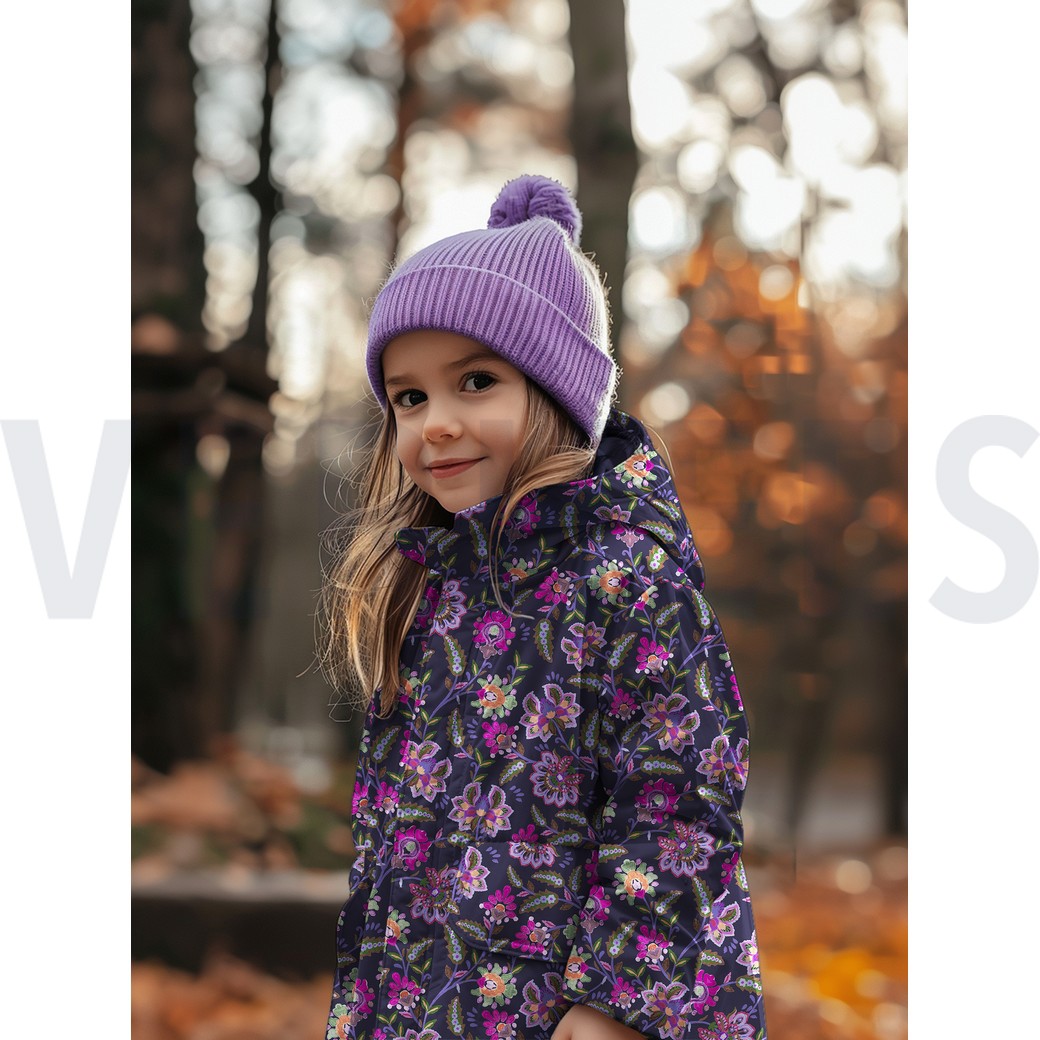 SOFTSHELL DIGITAL FLOWERS NAVY #7