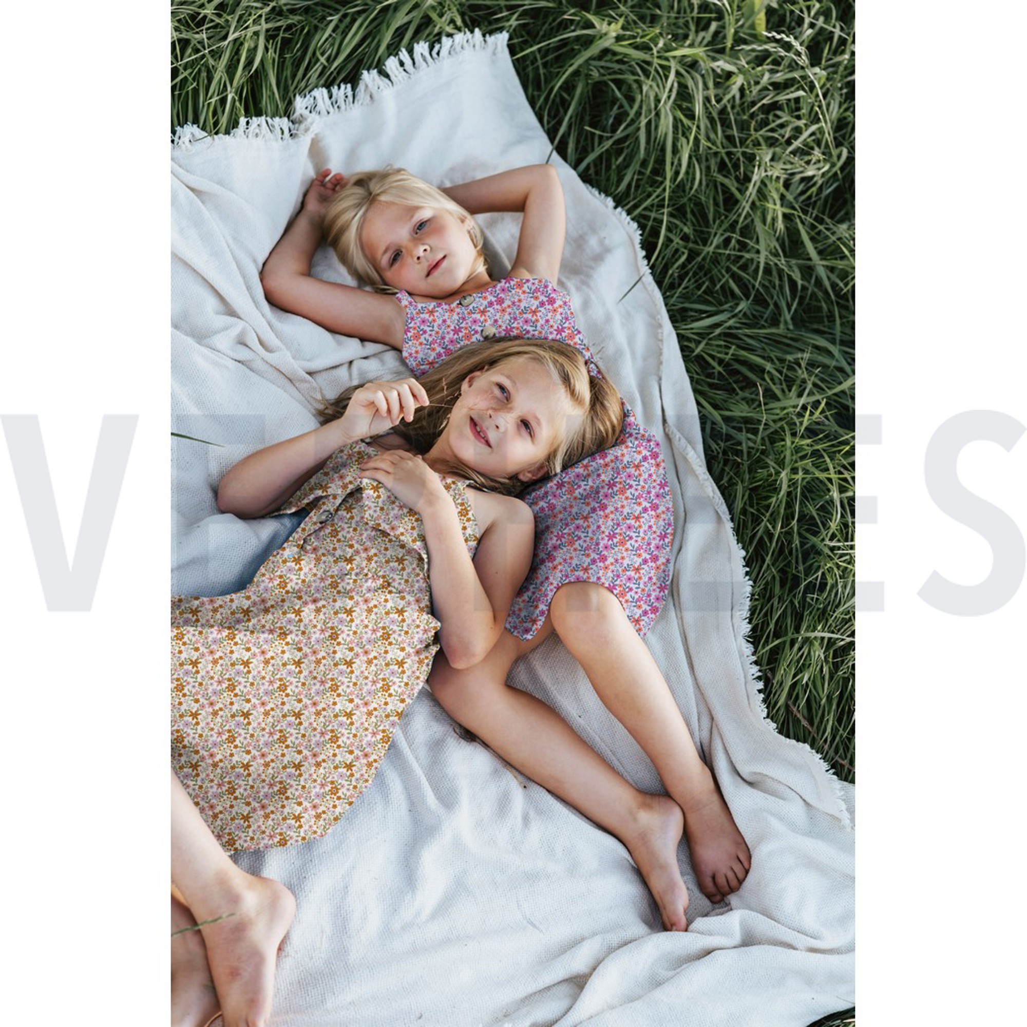 BAUMWOLLE POPELINE GOTS BLUMEN GEBROCHEN WEISS (high resolution) #7