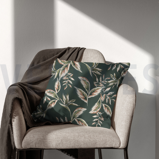 CANVAS BLADEREN GEBROKEN WIT #7