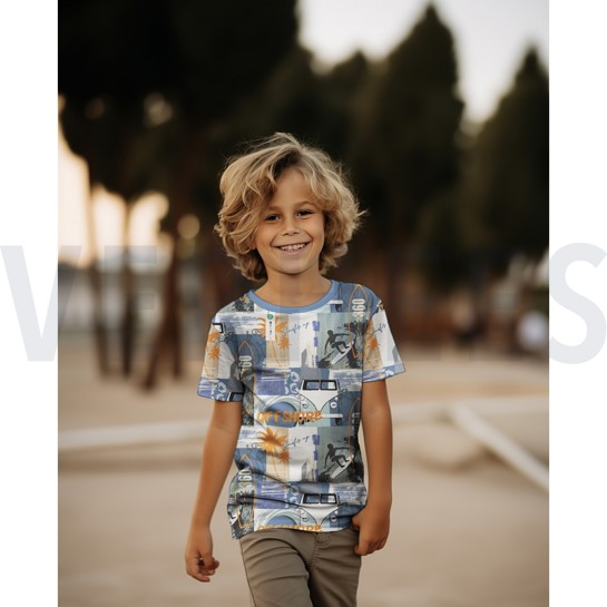 JERSEY DIGITAAL STRAND BLAUW #7