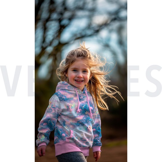 FRENCH TERRY DIGITAL FÉES ROSE #7