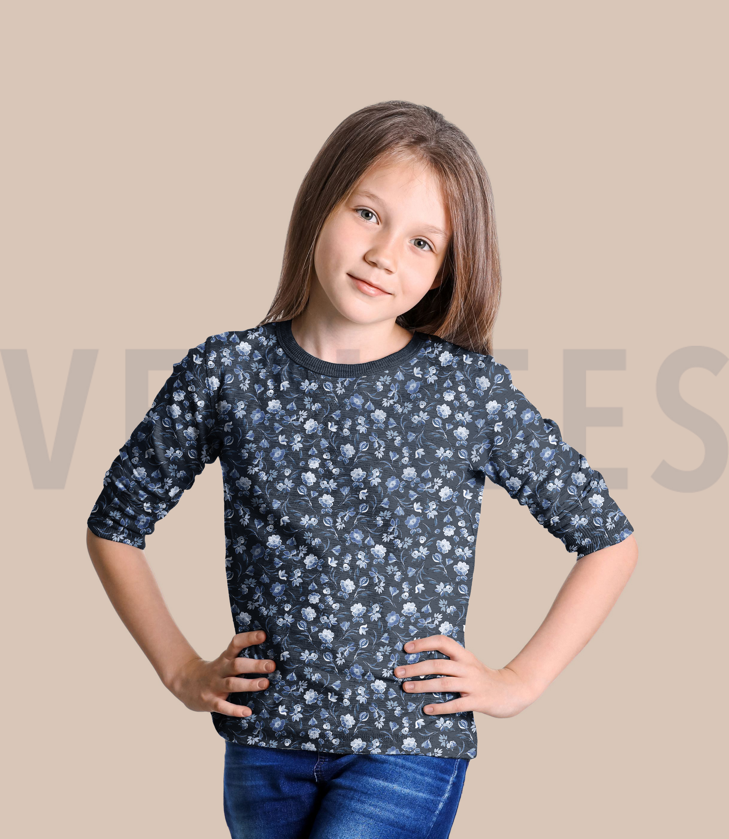 JERSEY DIGITAAL BLOEMEN WIT #7
