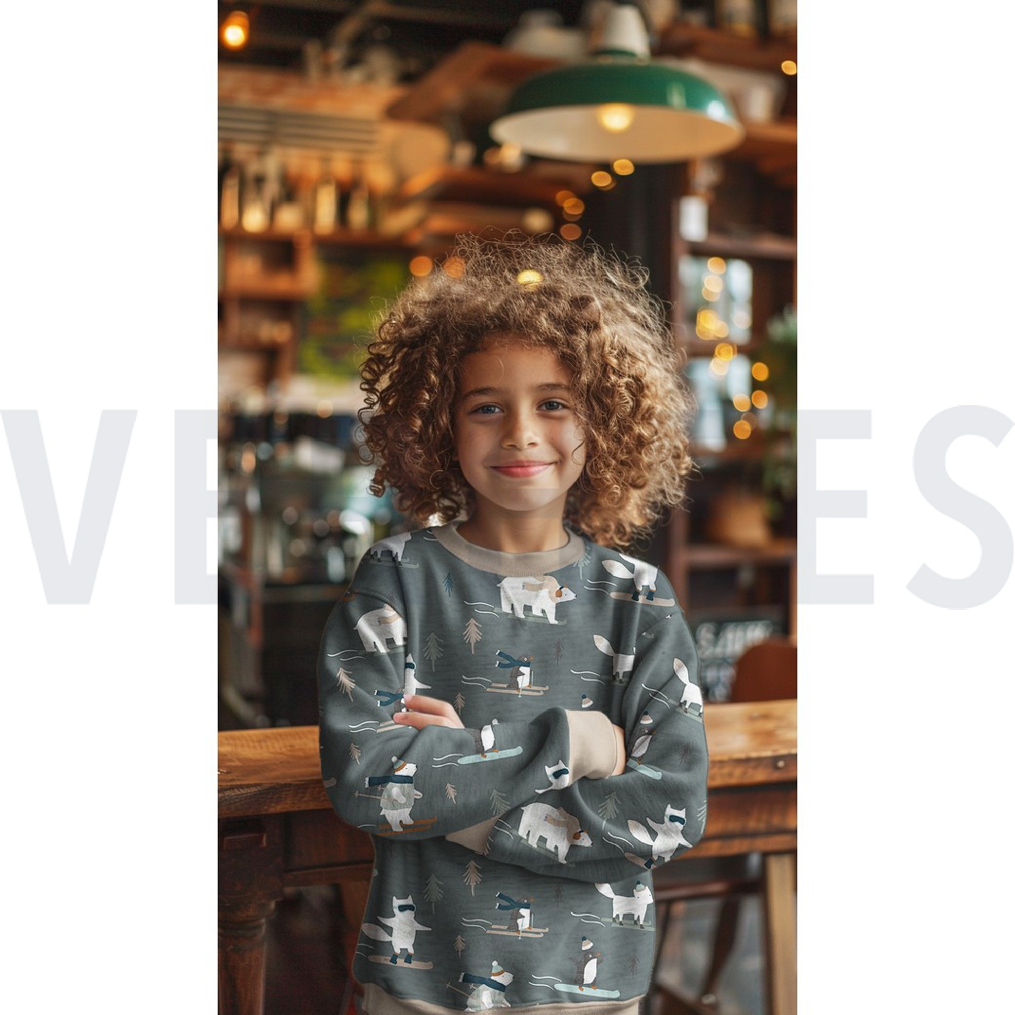 FRENCH TERRY DIGITAL WINTER ANIMALS SAGE (high resolution) #7