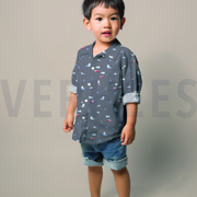 POPLIN DIGITAL MARITIME NAVY (thumbnail) #7