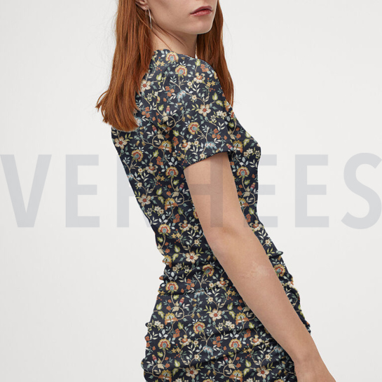 RIPPJERSEY DIGITAL BLUMEN MARINEBLAU #7