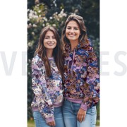 FRENCH TERRY DIGITAL FLOWERS ECRU (thumbnail) #7