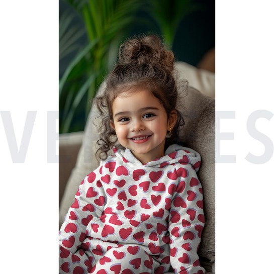 SWEAT MELANGE CŒURS ROUGE #7