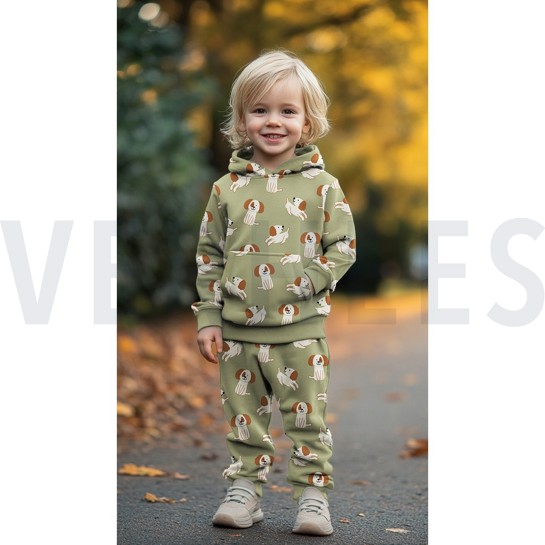 SOFT SWEAT CHIENS VERT ARMÉE #7