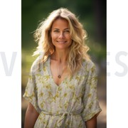 LIN VISCOSE CRÊPE DIGITAL FLEURS OCRE (thumbnail) #7