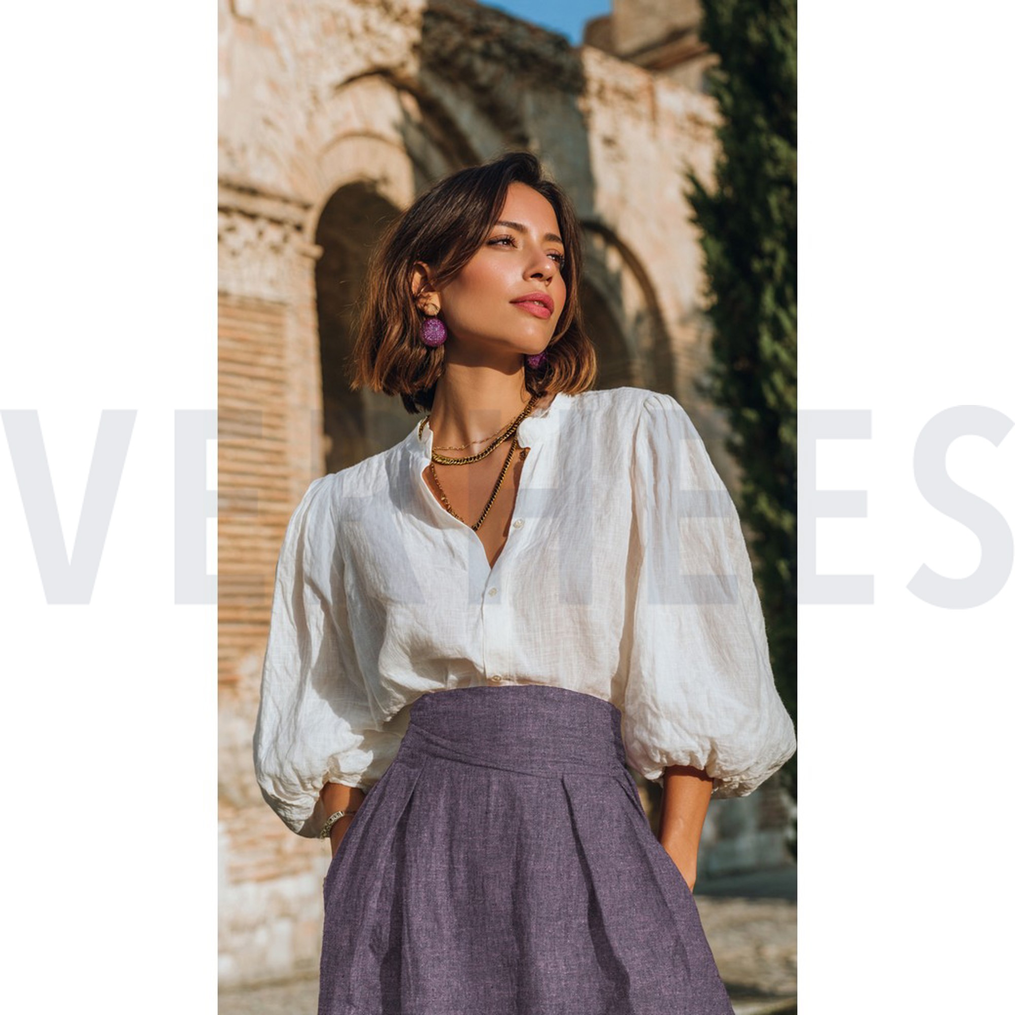 LINNEN KATOEN GARENGEVERFD BLAUW/BRUIN (high resolution) #7