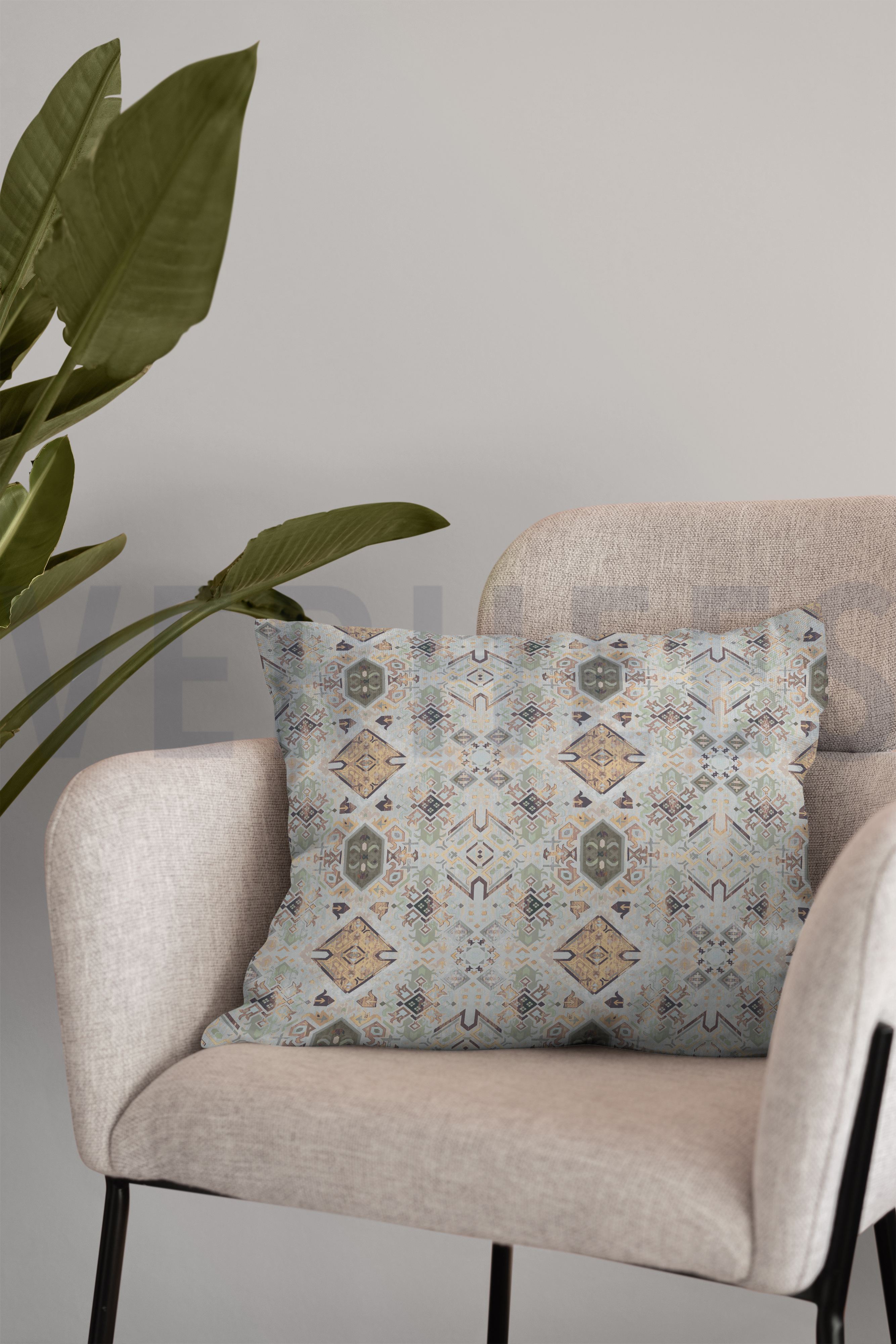 CANVAS DIGITAAL GEOMETRISCH BEIGE #7