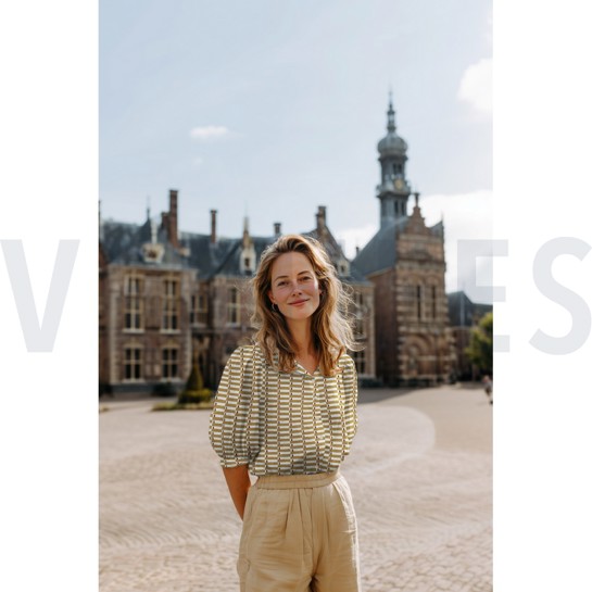 COTON IMPRIMÉ BLOCK FAIT MAIN GÉOMÉTRIQUE LILAS #7