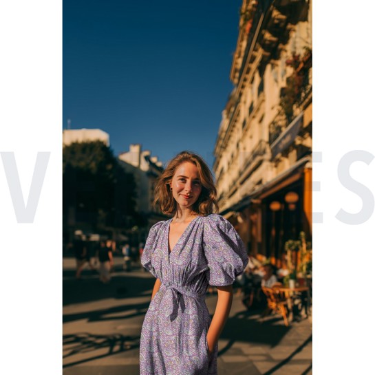 HANDGEMAAKTE BLOKPRINT KATOEN PAISLEY COGNAC #7