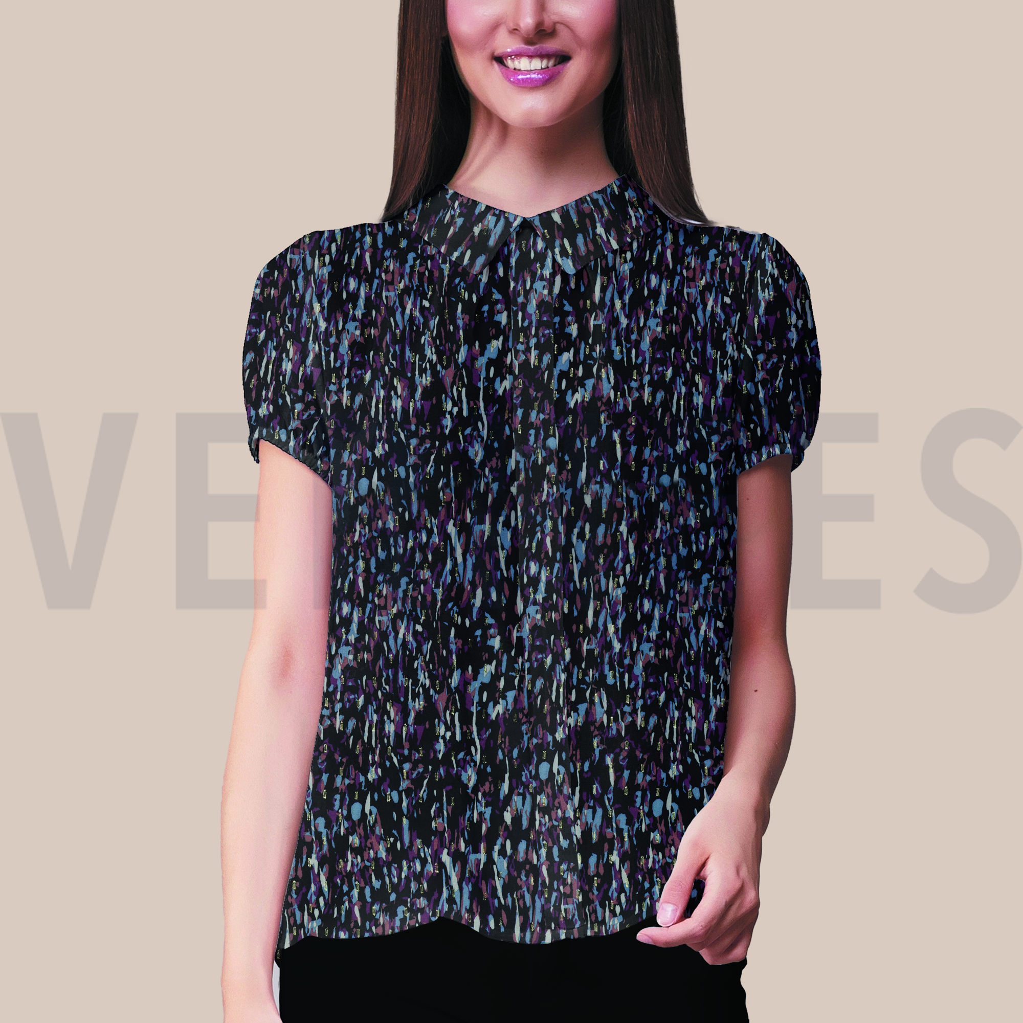 VISCOSE LUREX ABSTRACT BURGUNDY (high resolution) #7