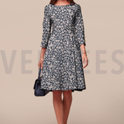 VISCOSE ROSELLA STRETCH FLOWERS OLIVE (thumbnail) #7