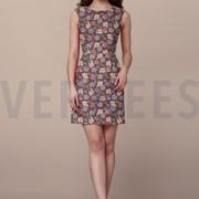 VISCOSE ROSELLA STRETCH BLOEMEN AUBERGINE (thumbnail) #7