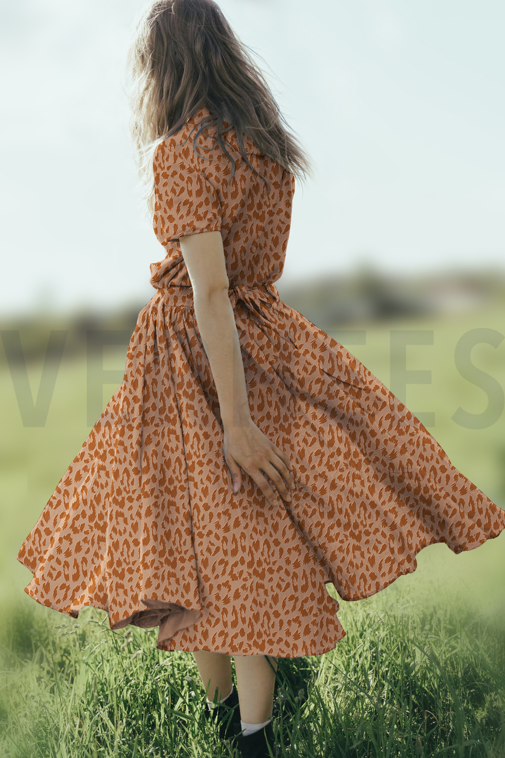 LINNEN VISCOSE GEWASSEN DIERENHUID ZAND #7