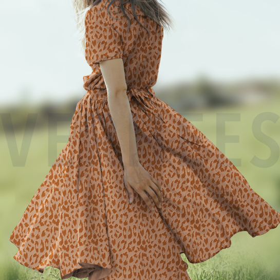 LINEN VISCOSE WASHED ANIMAL SKIN SAND #7