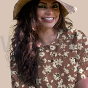 LIN LAVÉ GRANDES FLEURS BLEU MARINE (thumbnail) #7