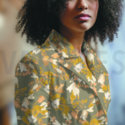 LINNEN GEWASSEN DIGITAAL STIPPEN TAUPE (thumbnail) #7