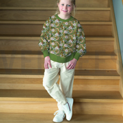 SWEAT DIGITAL FLEURS VERT FORÊT (thumbnail) #7