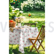 TABLECLOTH DIGITAL WATER REPELLENT CHERRIES WHITE (thumbnail) #7