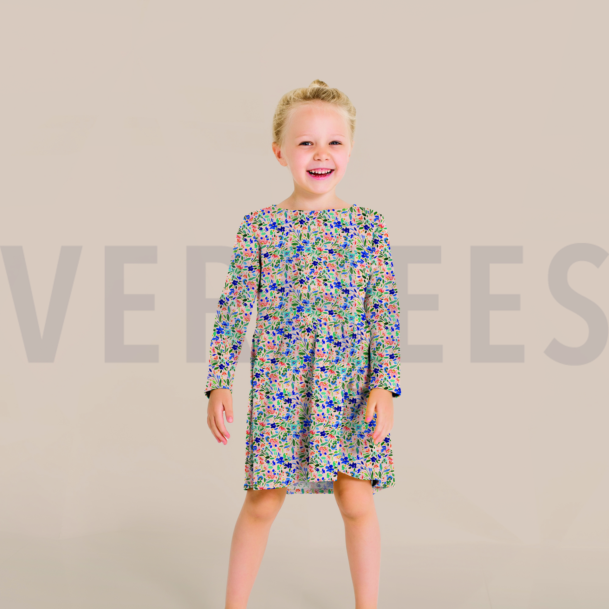 JERSEY DIGITAL WILD FLOWERS LIGHT MINT (high resolution) #7