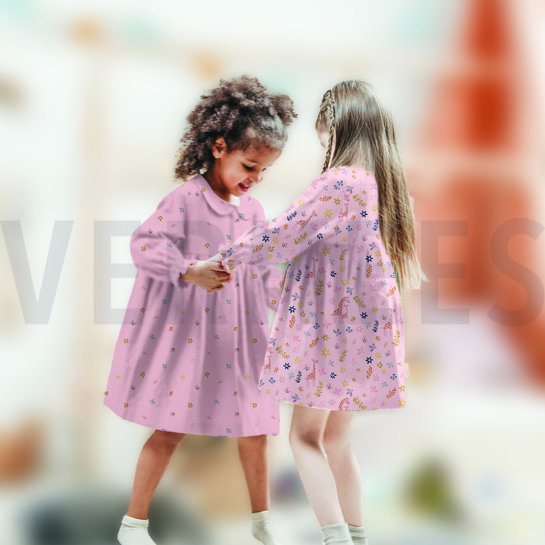 KATOENEN POPLIN GOTS GIRAFFE MET BLOEMEN ROSE #7