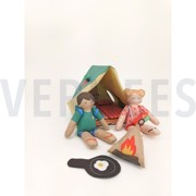 POPELINE DE COTON TISSAGE FIN DIGITAL LET’S GO CAMPING PANNEAU VERT (thumbnail) #7