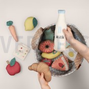 POPELINE DE COTON DIGITAL PANNEAU MARCHÉ FERMIER BLEU CLAIR (thumbnail) #7