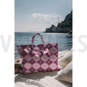 TOILE CANVAS SLUB ORNEMENT DIGITAL LAVANDE (thumbnail) #7