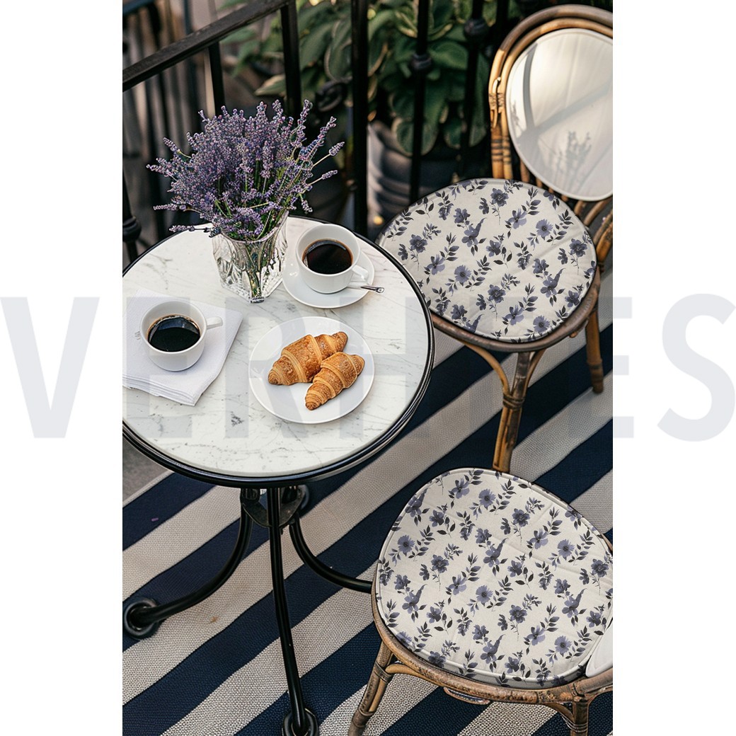 CANVAS LINEN LOOK DIGITAL FLOWERS NATURAL #7